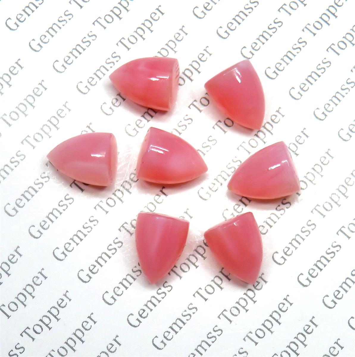 Pink Opal 8x10 mm Bullet Cabochon